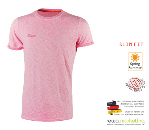 Kurzarm T-Shirt Fluo- Pink Fluo
